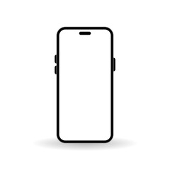 Smartphone mockup template. Phone frame with blank screen icon
