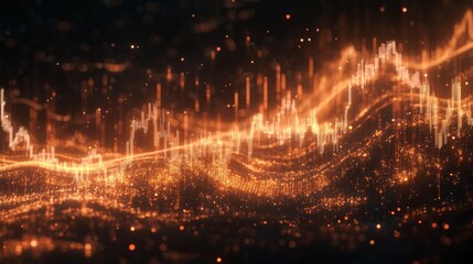 Stock market or forex trading graph and candlestick chart suitable for financial investment concept. Economy trends background for business idea and all art work design