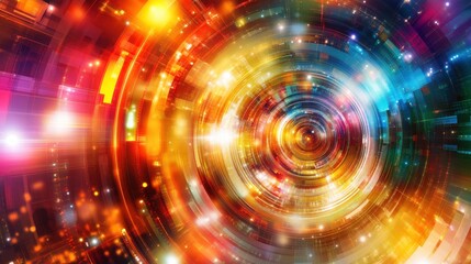 Obraz premium Abstract Innovation with Glowing High-Tech Elements