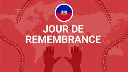 Jour De Remembrance web banner design illustration 