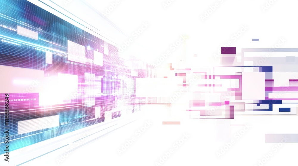 Poster dynamic data visualization with glowing effects
