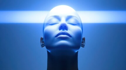 Obraz premium Ethereal Digital Interface with Glowing Effects