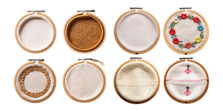 Embroidery hoop backgrounds for crafting projects