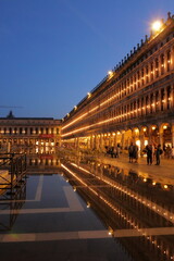 Fototapeta premium Night view of Piazza San Marco, Venice