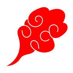 silhouette of a Collection of East Chinese Cloud Elements