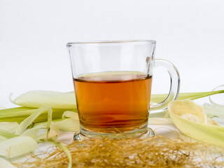 Corn hair boiled water in a glass, has the benefit of lowering blood pressure, high cholesterol and...