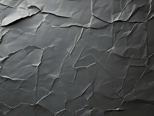 Dark Gray Crumpled Paper Abstract Background