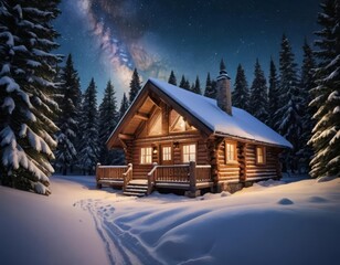 Fototapeta premium house in the snow