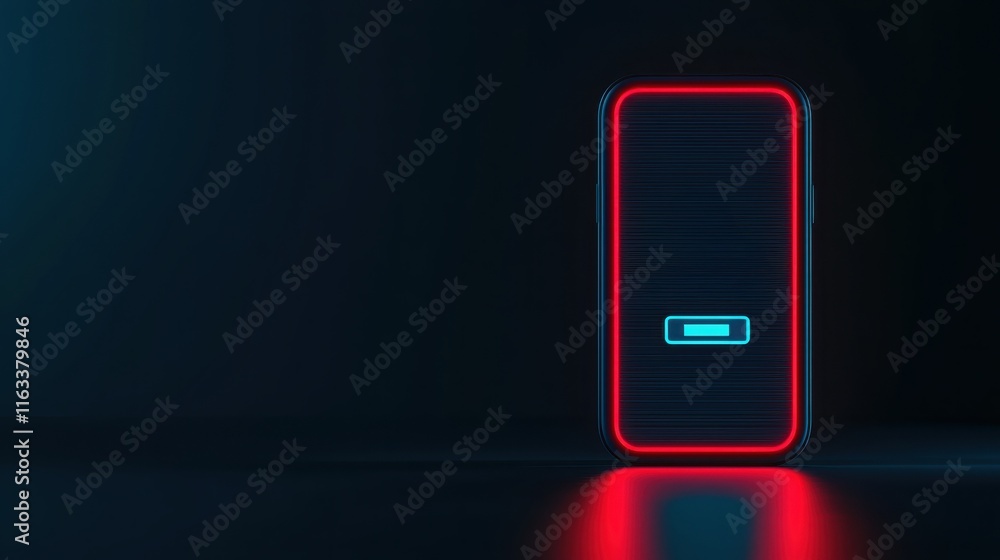 Poster register for account setup confirmation. futuristic server with neon accents in a dark environment.