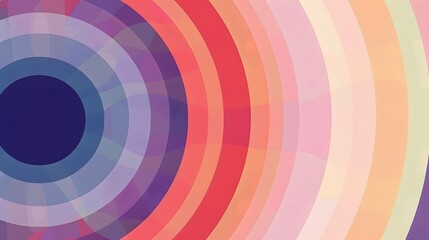 Obraz premium A vibrant abstract design featuring concentric circles in various colors.