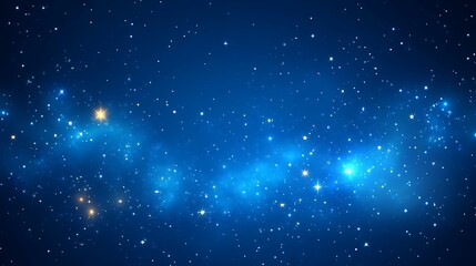 Fototapeta premium Celestial Night Sky with Glimmering Stars and Nebulae