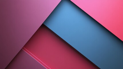 Abstract Geometric Design: Interplay of Pink, Purple, and Blue