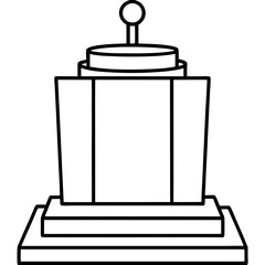 Geometric Podium Outline Vector