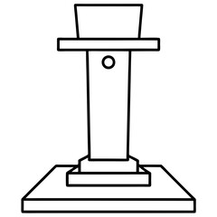 Geometric Podium Outline Vector