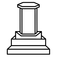 Geometric Podium Outline Vector