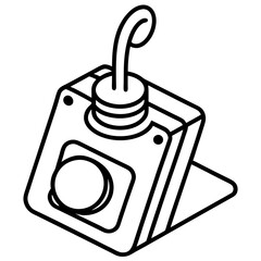 electric plug and socket isolated on white