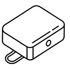  streaming device like chrome cast line art vector