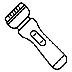 electric shaver bank line art vector illustration