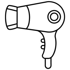 hairdryer bank line art vector illustration