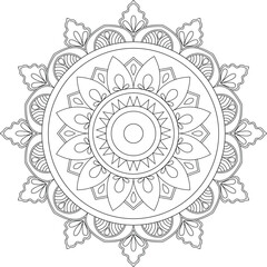 Mandala Line Art