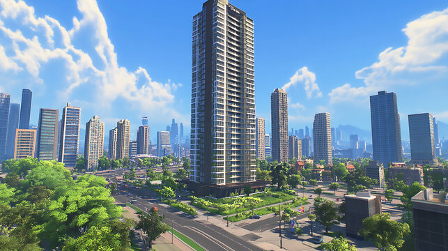 Modern Glass Office Building Exterior Facade Architecture Design PNG Office building architecture housing diagram.
