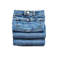 Folded Light Blue Denim Jeans Arrangement