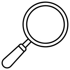 Magnifying Glass Line Art Vector Illustration