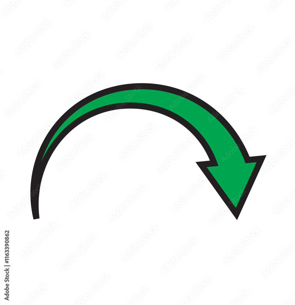 Poster arrow. arrow curve. arrow curve vector.