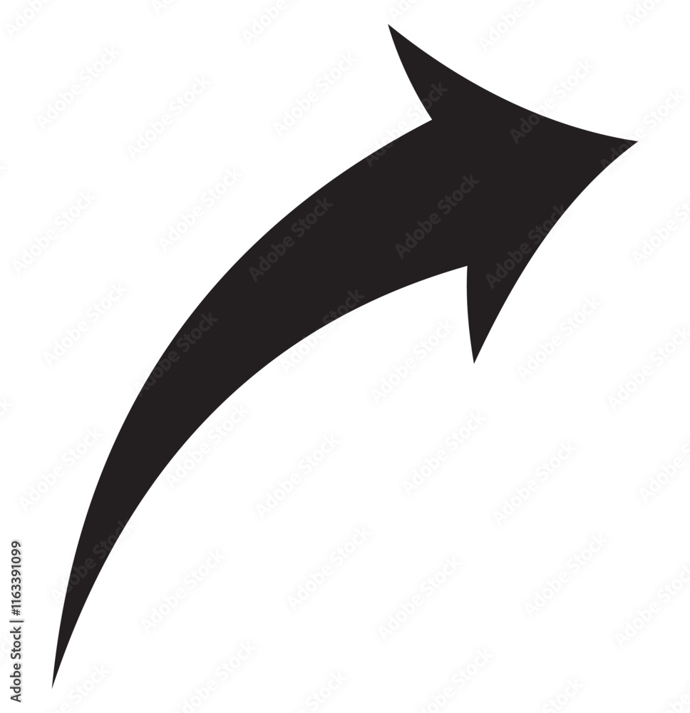 Poster arrow. arrow curve. arrow curve vector.