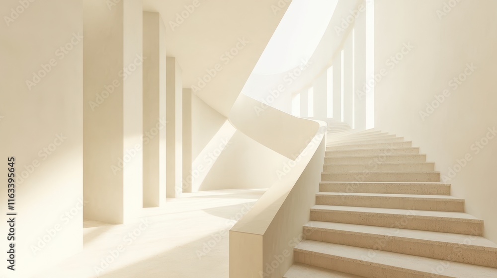 Poster high-resolution architectural modeling scene with clean lines