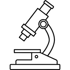Microscope Outline Art Vector
