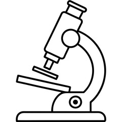 Microscope Outline Art Vector