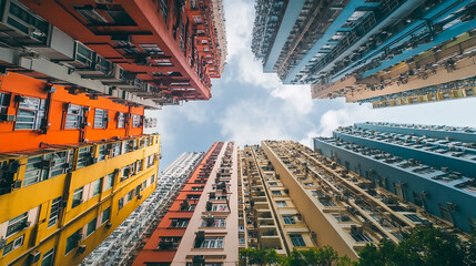 Obraz premium Apartment and office buildings at Jakarta Central Business District area city skyline in hangzhou china