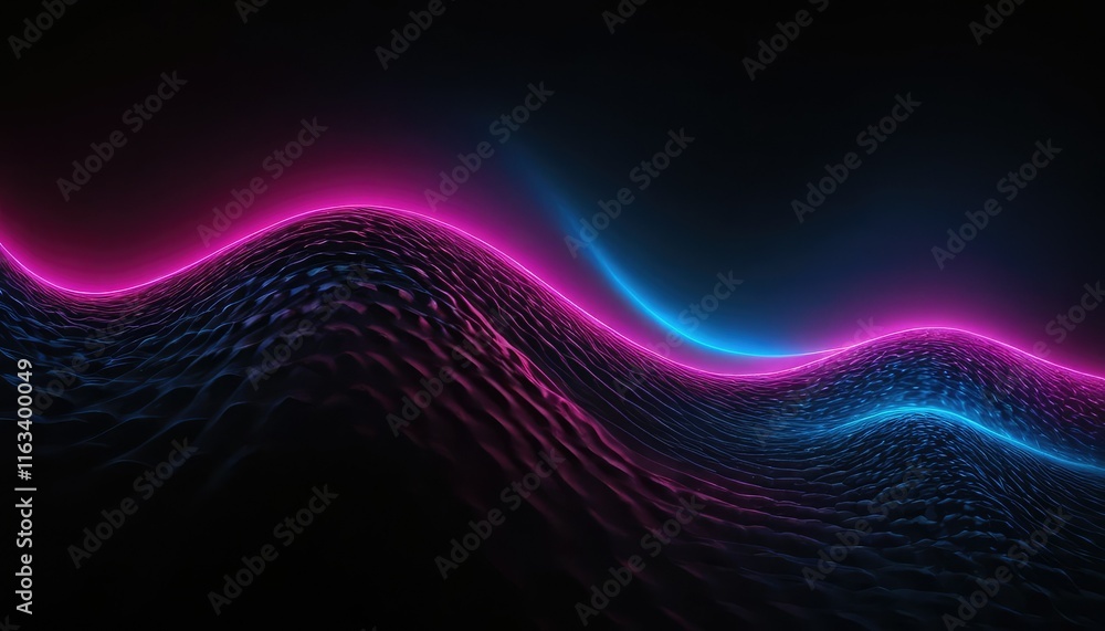 Poster abstract dark background with purple lines generative ai 9