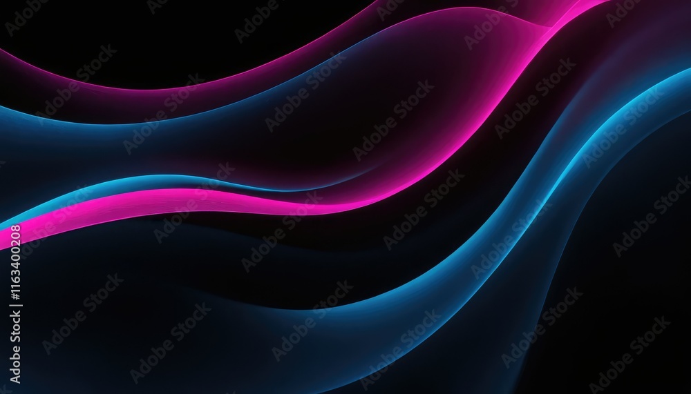Poster abstract dark background with purple lines generative ai 5