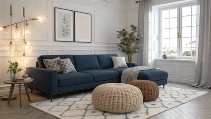 living room with fireplace