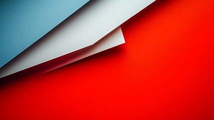 Obraz premium Abstract Red White and Blue Paper Layers