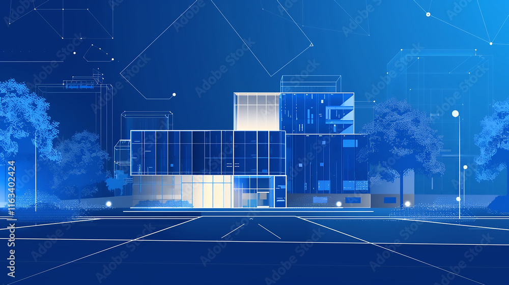 Poster futuristic neon cityscape for dynamic and tech-themed posts futuristic fintech innovations sleek dig