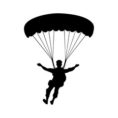a parachute paraglider silhouette.