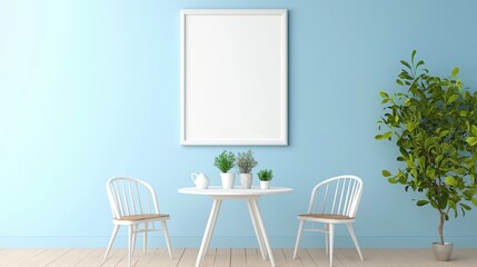 Frame mockup interior, 3d render