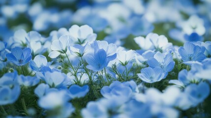 A Field of Delicate Blue Flowers