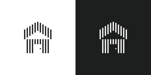 Home or Real Estate Line Logo Design