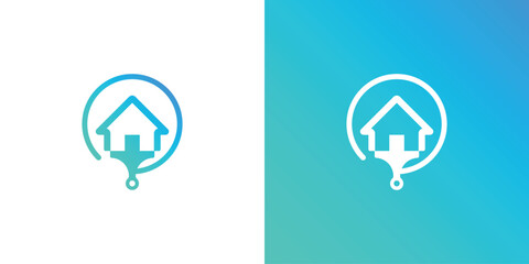 House or Home Painting Logo Design