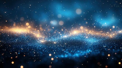 Obraz premium Abstract Blue And Gold Glitter Background