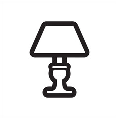 Table Lamp Icon Vector Art, Icons, and Table Lamp vector illustration Graphics
