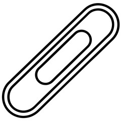 Monochrome Paperclip Outline Design