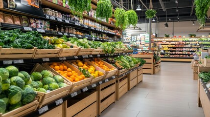 Fototapeta premium A grocery store with a lot of fresh produce