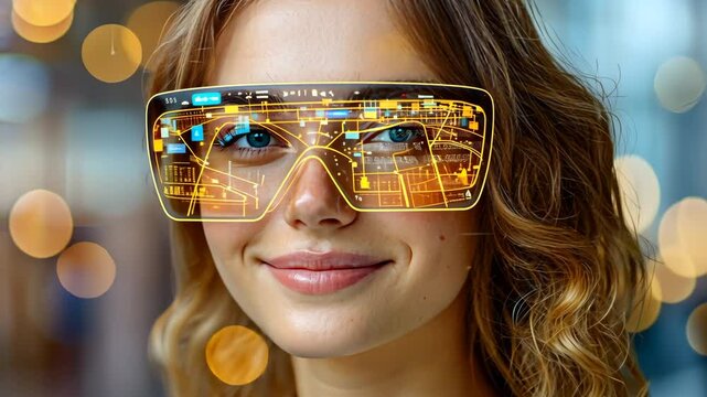 The individual utilizes advanced holographic displays to seamlessly navigate and explore various maps and directions, allowing for a more intuitive and immersive travel experience.