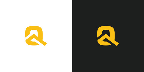 Letter Q with Mountain or Hill Logo Design