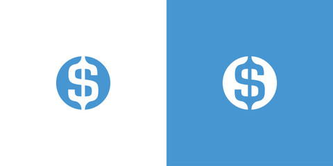 Letter S Dollar Crypto Money App Logo Design